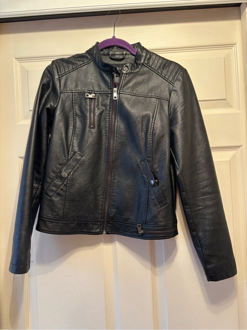 Women’s Black Faux Leather Jacket